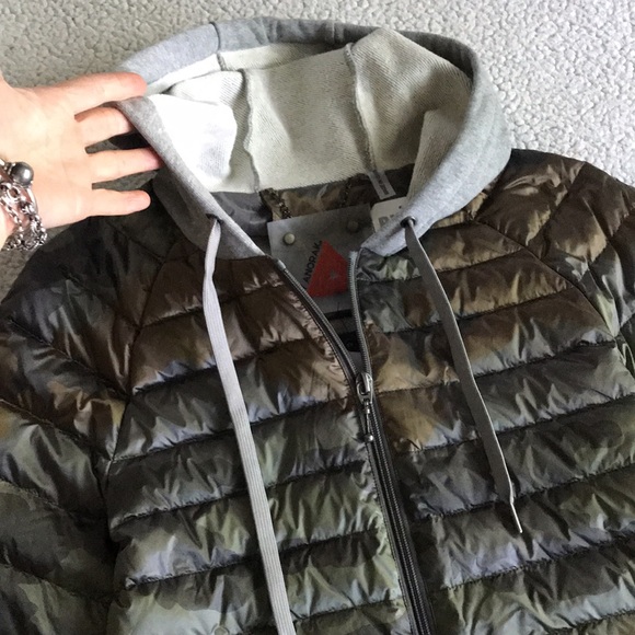MyAnorak hooded mixed quilted jacket S New - Picture 8 of 16